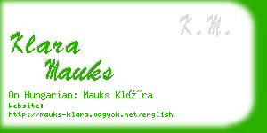 klara mauks business card